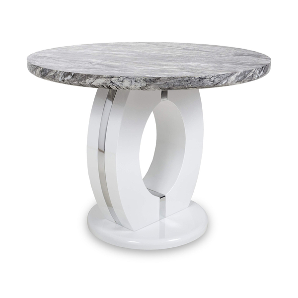 Pendeen 100cm Faux Marble Top Round Dining Table