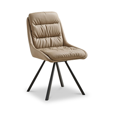 Elara Swivel Faux Leather Dining Chair