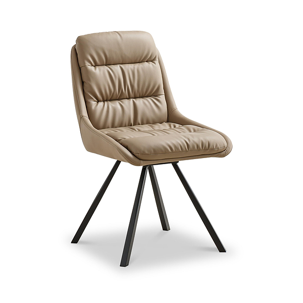 Elara Swivel Faux Leather Dining Chair