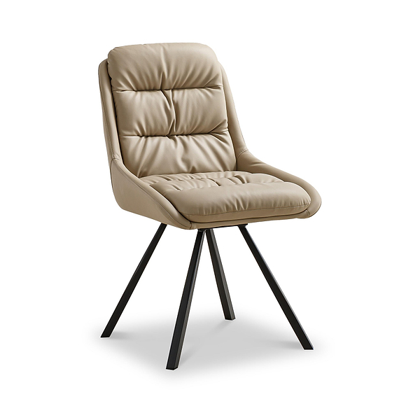 Elara Swivel Faux Leather Dining Chair