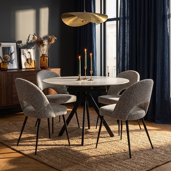 Acklam 120cm Extending Round Dining Table