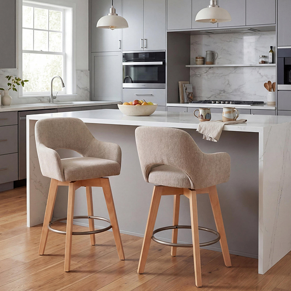 Matteo Curved Swivel Bar Stool
