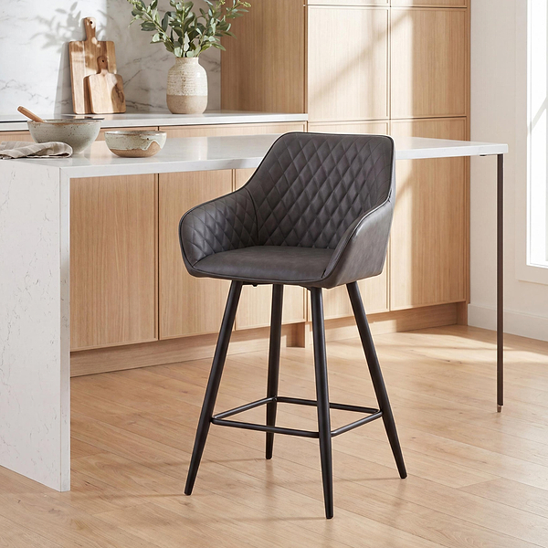 Nolan Faux Leather Bar Stool