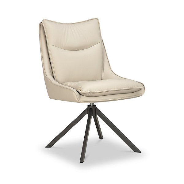 Sable Faux Leather Swivel Dining Chair