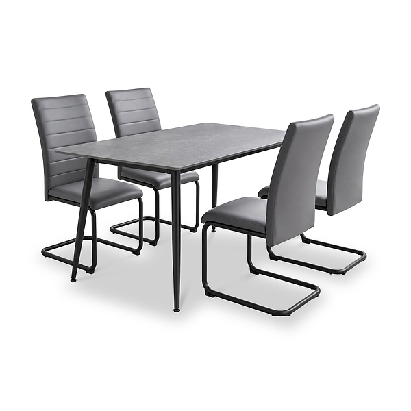 Avaston 120cm Dining Table with 4 Aeron Dining Chairs