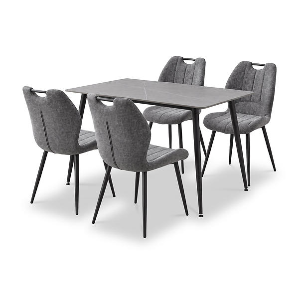 Avaston 120cm Dining Table with 4 Delvine Dining Chairs