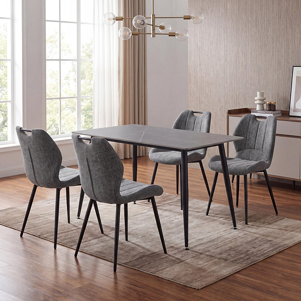 Avaston 120cm Dining Table with 4 Delvine Dining Chairs