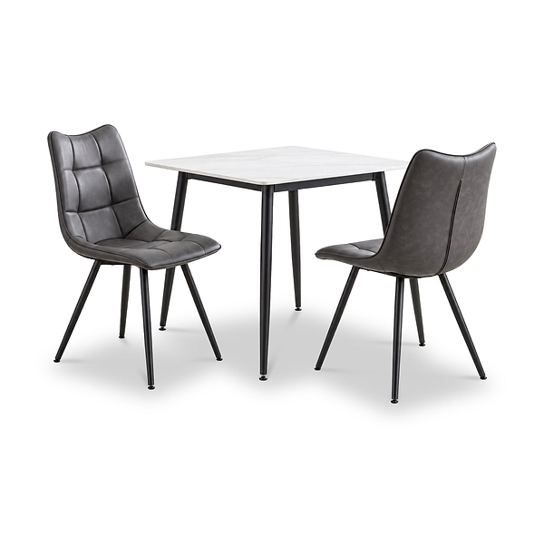 Avaston 80cm Square Dining Table with 2 Zeno Dining Chairs