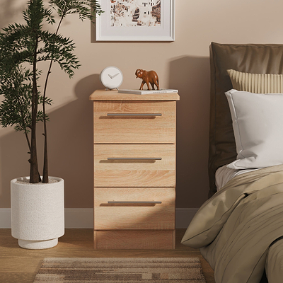 Bramwell 3 Drawer Bedside Table