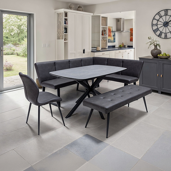 Renley Faux Leather Dining Bench