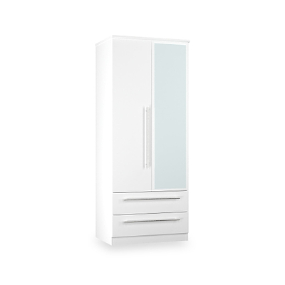 Bramwell Double Mirrored Wardrobe With Drawers