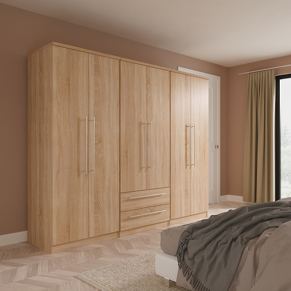 Bramwell 6 Door Wardrobe With Drawers