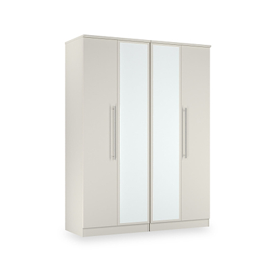 Bramwell 4 Door Mirrored Wardrobe