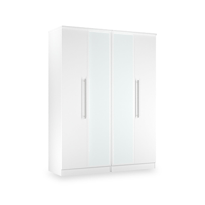 Bramwell 4 Door Mirrored Wardrobe