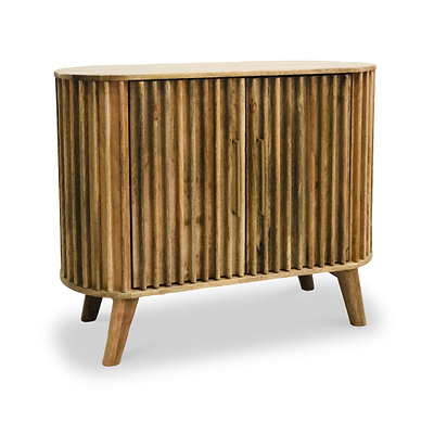 Leo Slatted Mango Wood 2 Door Sideboard