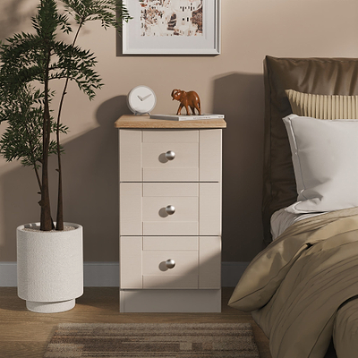 Marlowe 3 Drawer Bedside Table