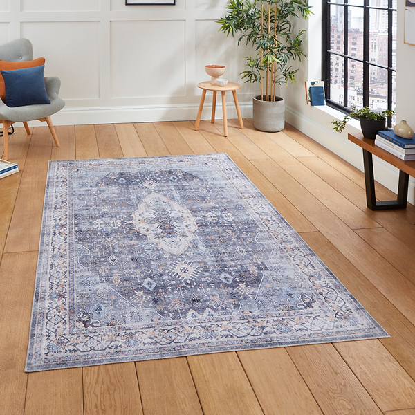 Lincoln Distressed Medallion Rug