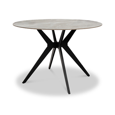 Chelsea Grey 110cm Sintered Stone Round Dining Table
