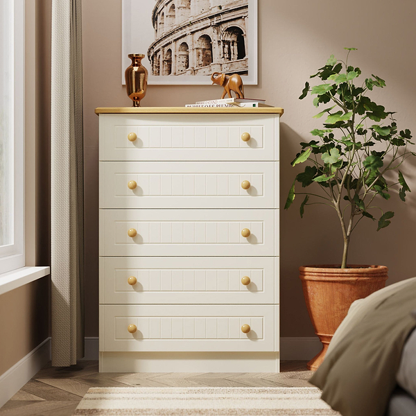 Brixham Cream 5 Drawer Chest