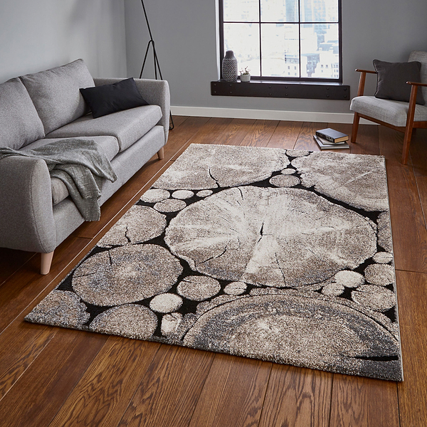 Woodland Tree Trunk Patterned Rug