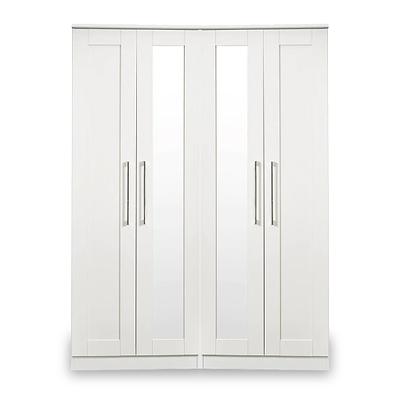 Bellamy Tall 4 Door 2 Central Mirrored Wardrobe