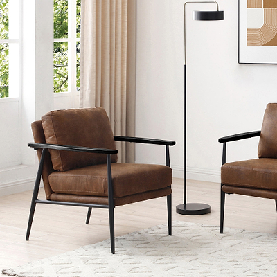 Loxley Faux Leather Accent Chair