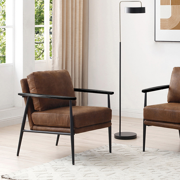 Loxley Faux Leather Accent Chair