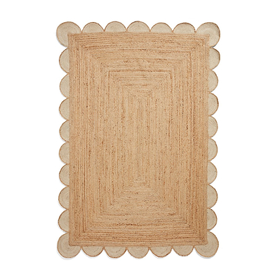 Chesney Jute Scalloped Edge Natural Rug