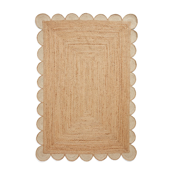Chesney Jute Scalloped Edge Natural Rug