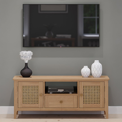 Albany Oak & Rattan 120cm TV Unit