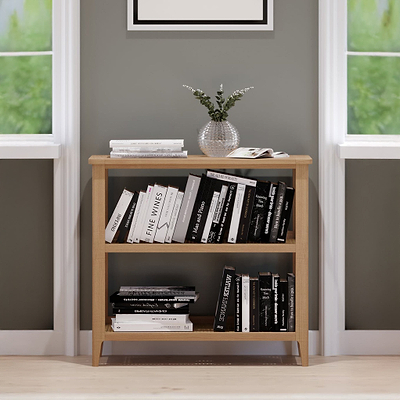 Albany Oak & Rattan Small Bookshelf