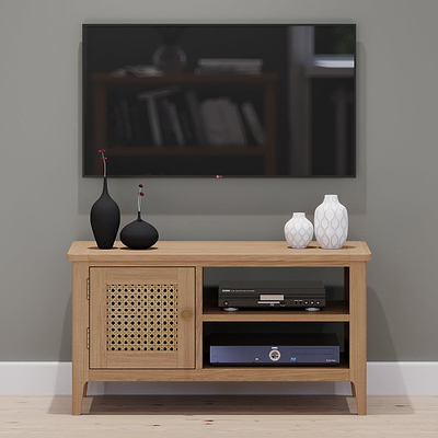Albany Oak & Rattan Small TV Unit