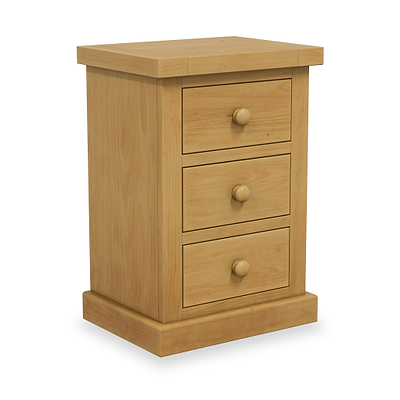 Chiswick Pine Large 3 Drawer Bedside Table