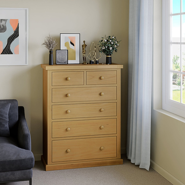 Chiswick Pine Large 2 over 4 Drawer Chest
