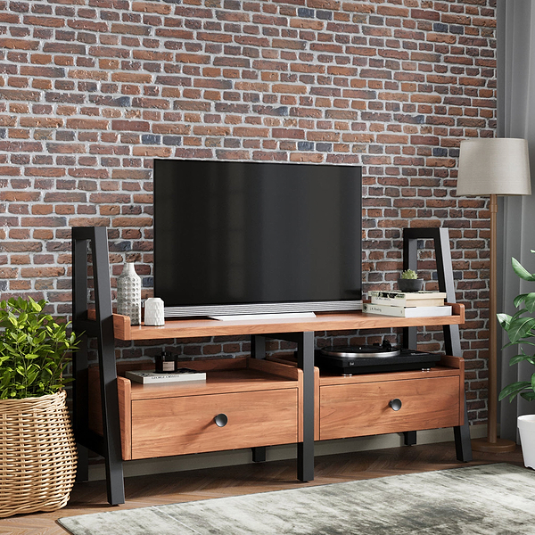 Dunstan Acacia 135cm TV Unit with Drawers