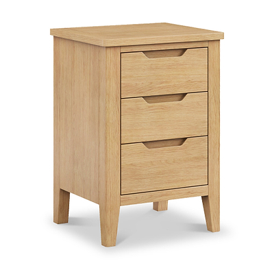 Camdale Oak 3 Drawer Bedside Table