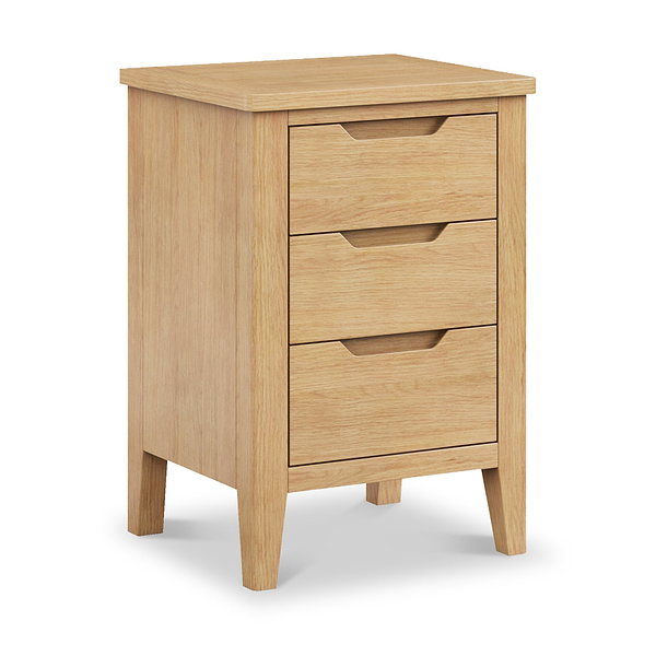 Camdale Oak 3 Drawer Bedside Table