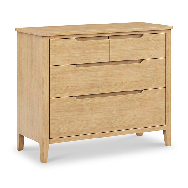 Camdale Oak 4 Drawer Wide Chest