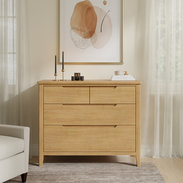 Camdale Oak 4 Drawer Wide Chest
