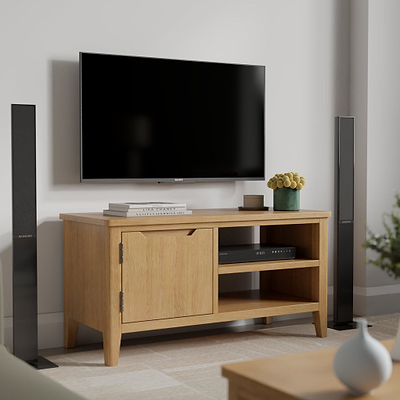 Durham Oak Small 90cm TV Unit
