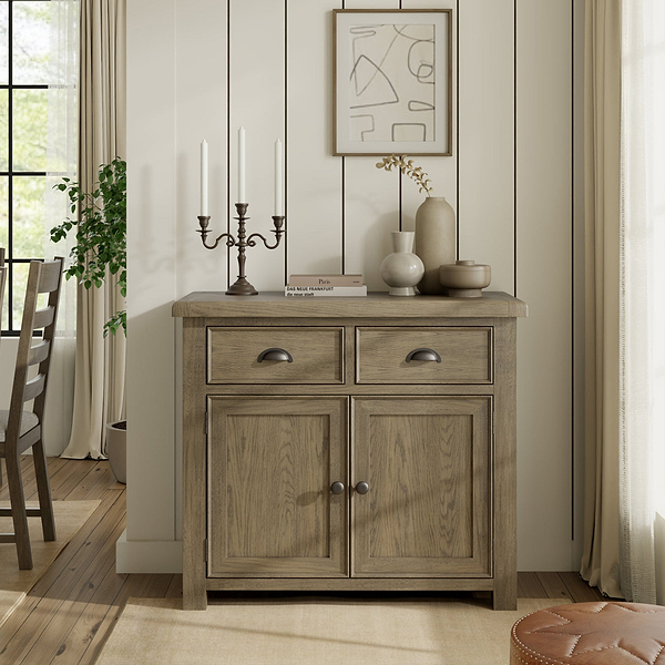 Taunton Smoked Oak Mini Sideboard
