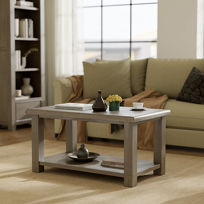 Taunton Smoked Oak Coffee Table with Shelf