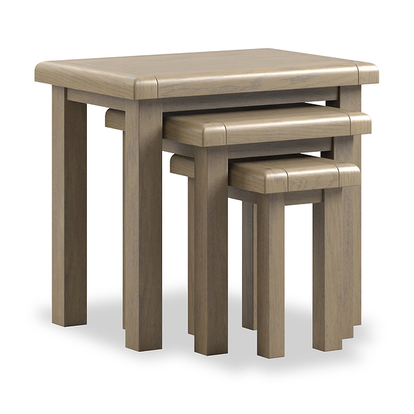 Taunton Smoked Oak Nest of 3 Tables