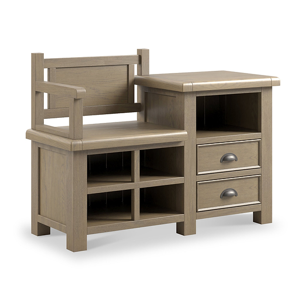 Taunton Smoked Oak Hall Bench