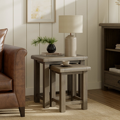 Taunton Smoked Oak Nest of 2 Tables