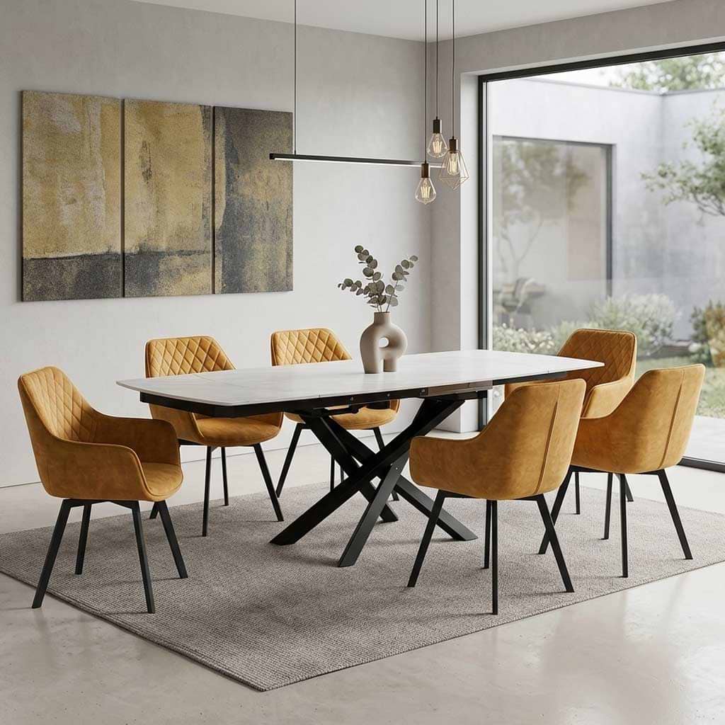 Falcon 120-180cm Extendable Ceramic Dining Table