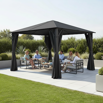 Titan 3m x 3m Galvanised Steel Gazebo