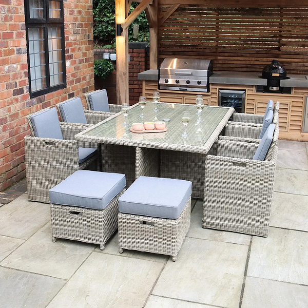 Wentworth Rattan 10 Seater Cube Set