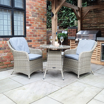 Wentworth 2 Seat Deluxe Rattan Bistro Set