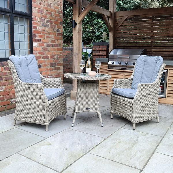 Wentworth 2 Seat Highback Rattan Bistro Set